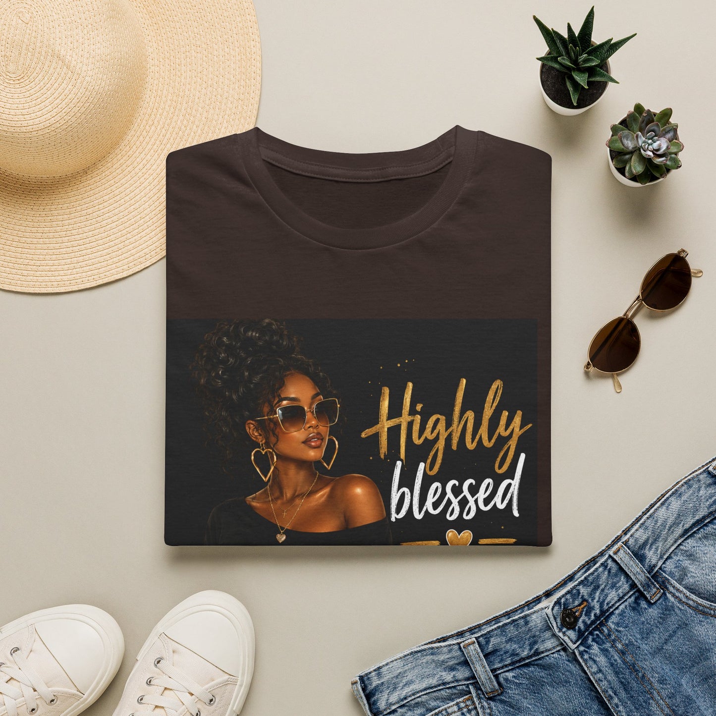 Highly Blessed and Favored T-Shirt | Inspirational Afrocentric Design