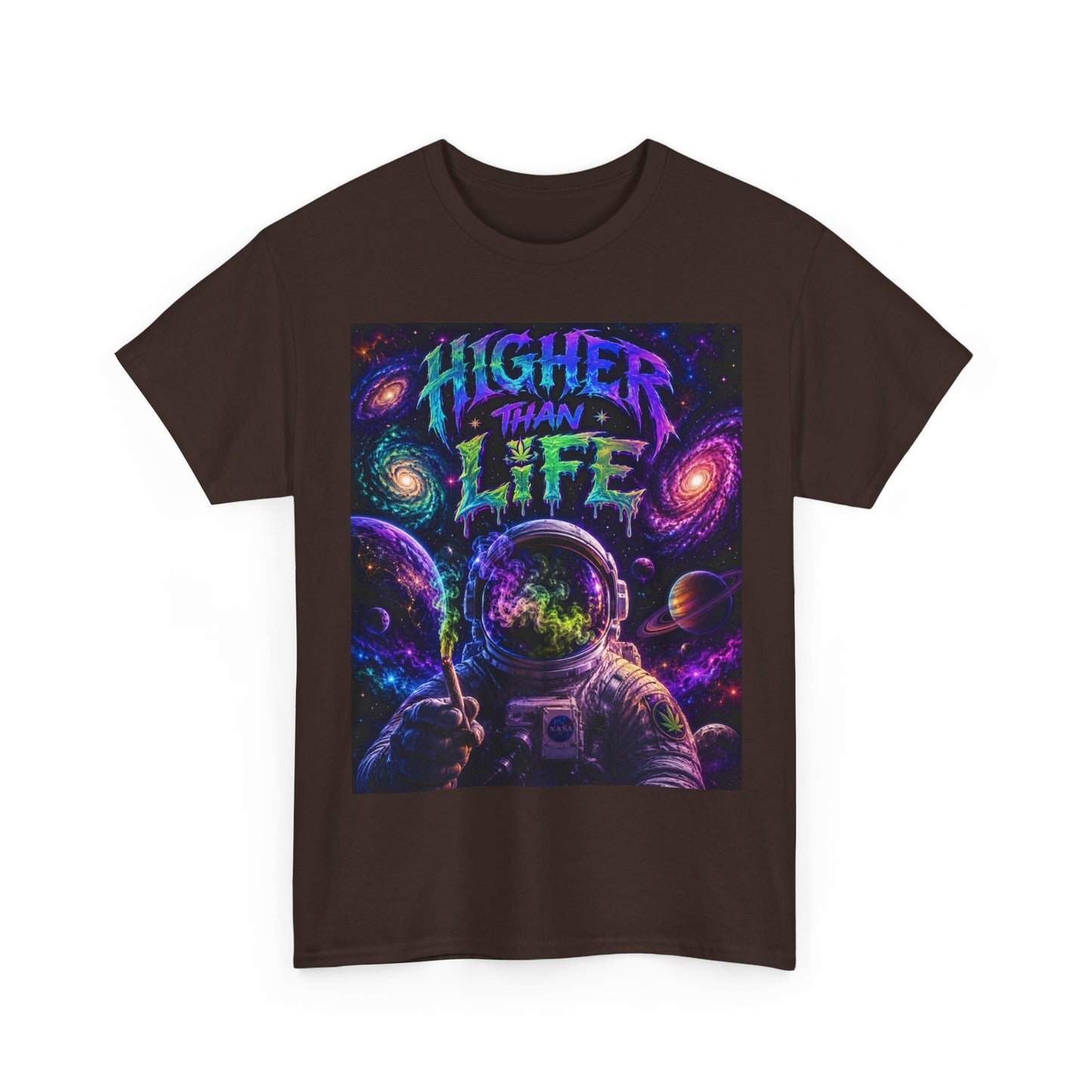 Higher Than Life Astronaut Tee | Psychedelic Space Graphic T-Shirt