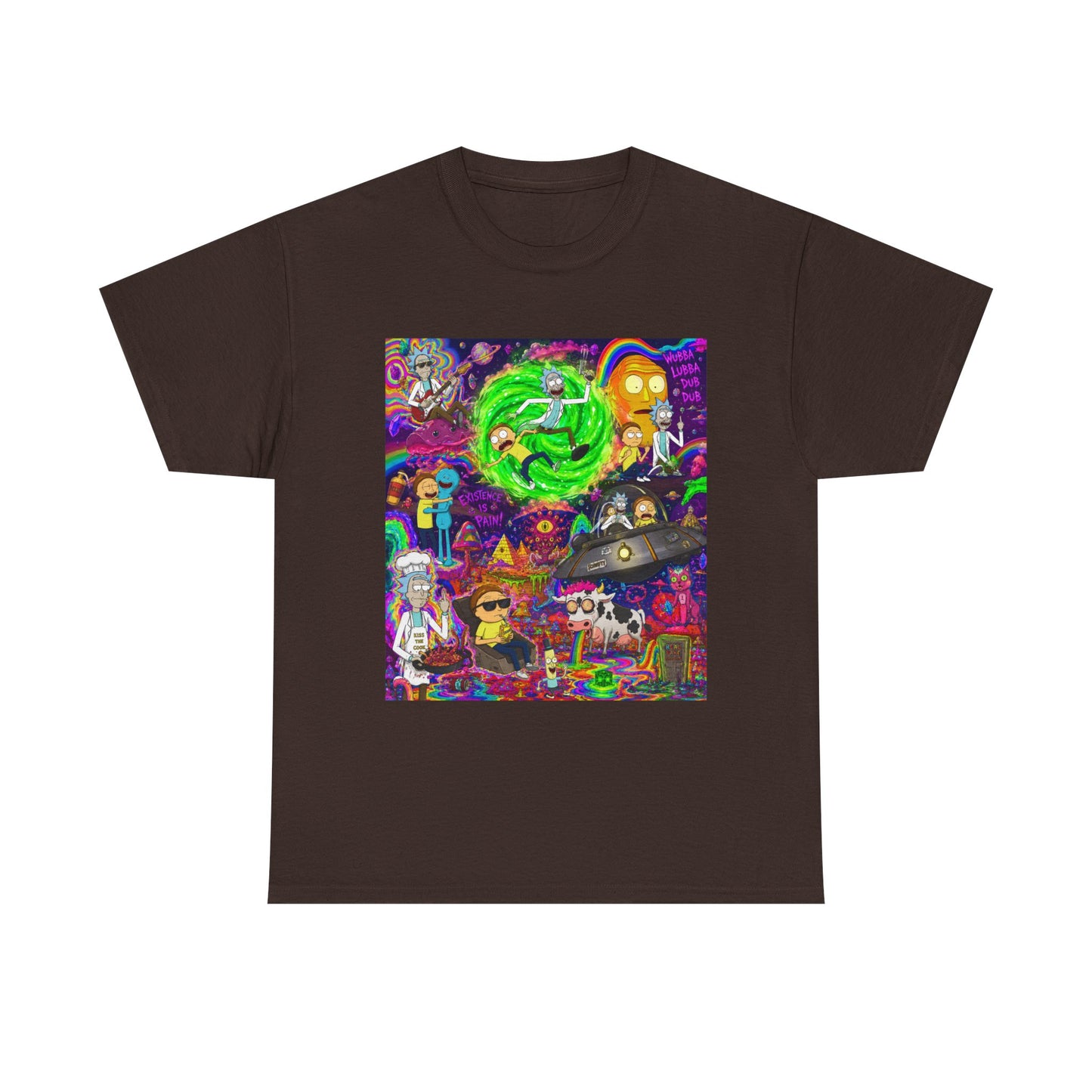 Rick and Morty Portal Collage T-Shirt | Sci-Fi Cartoon Pop Art Tee