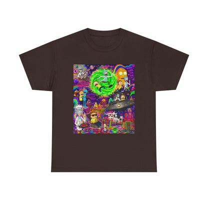 Rick and Morty Portal Collage T-Shirt | Sci-Fi Cartoon Pop Art Tee