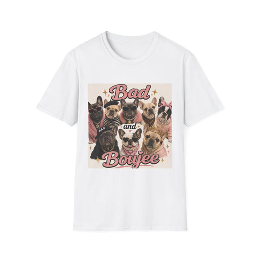 Bad and Boujee Dogs T-Shirt | Cute French Bulldog Pug Portraits