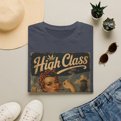High Class Rosie the Riveter T-Shirt | Retro Feminist Vintage Artwork