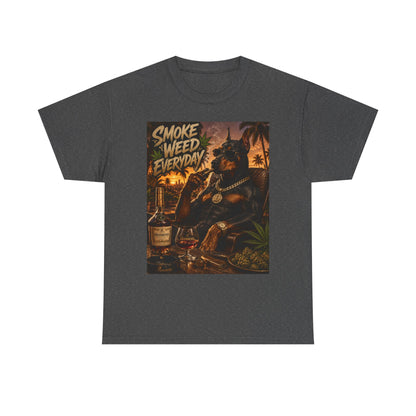 Smoke Weed Everyday T-Shirt | Smoking Crocodile Illustration, Retro Vibes