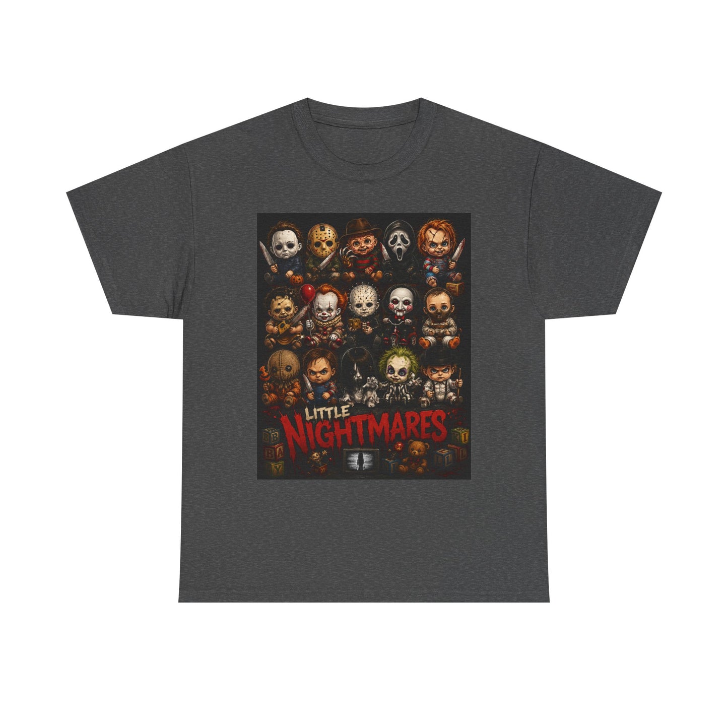 Little Nightmares characters T-Shirt | Horror Movie Collage Tee