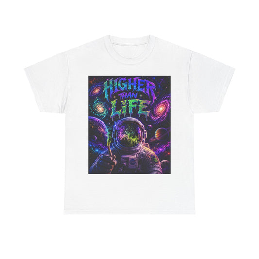 Higher Than Life Astronaut Tee | Psychedelic Space Graphic T-Shirt