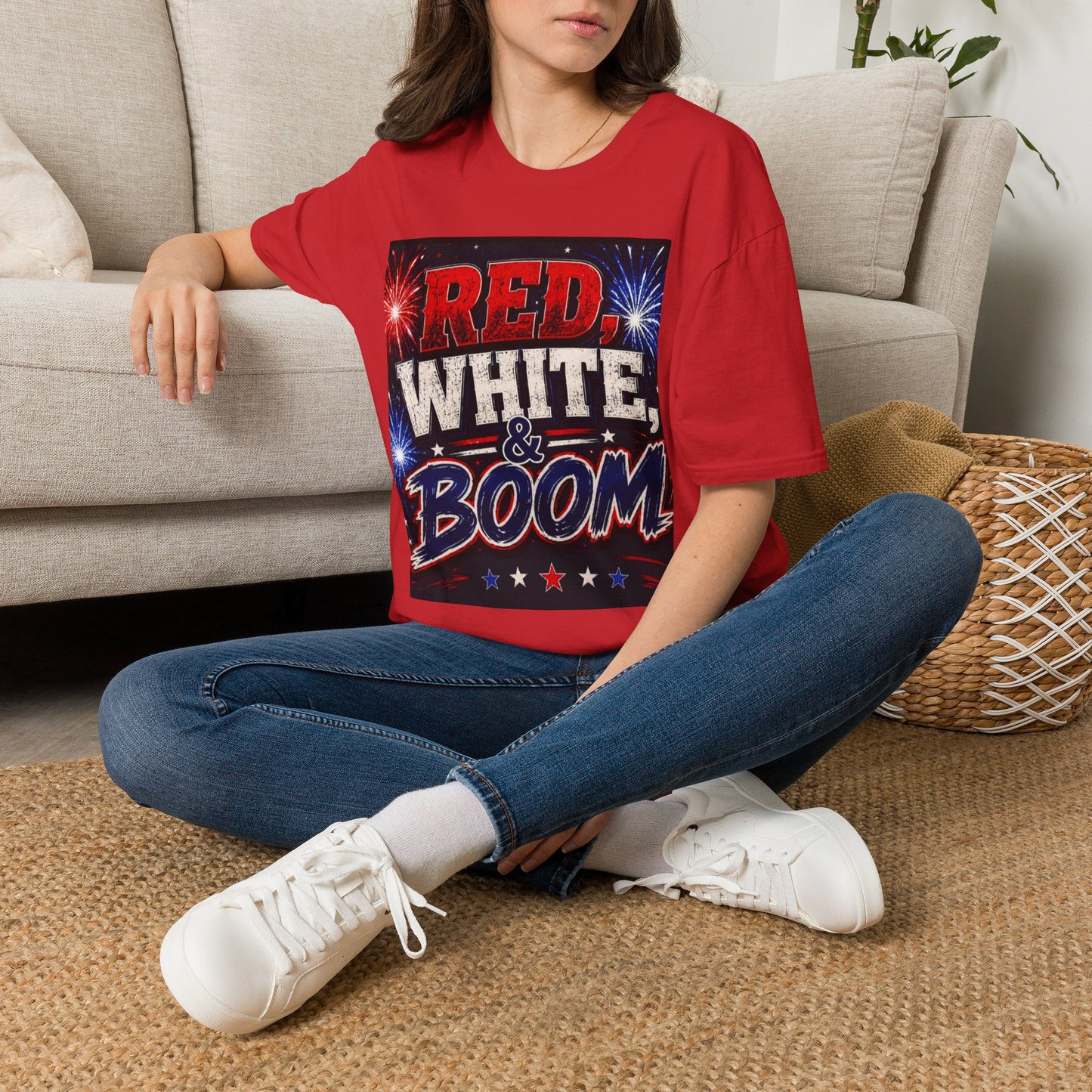 Red White & Boom T-Shirt | Patriotic Fourth of July Fireworks Shirt