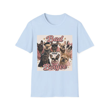 Bad and Boujee Dogs T-Shirt | Cute French Bulldog Pug Portraits