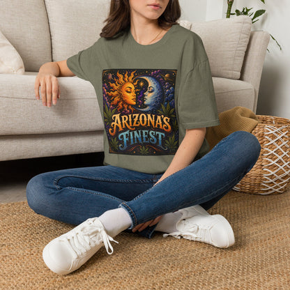 Sun and Moon Arizona's Finest T-Shirt | Celestial Sunface Moonface Tee