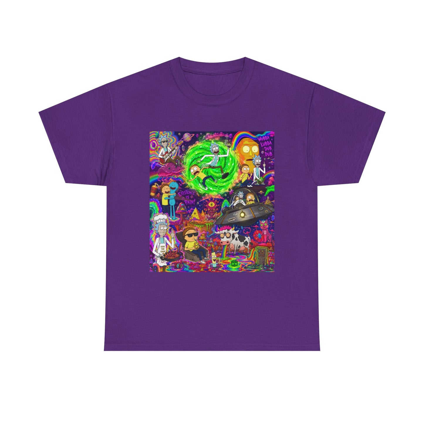 Rick and Morty Portal Collage T-Shirt | Sci-Fi Cartoon Pop Art Tee
