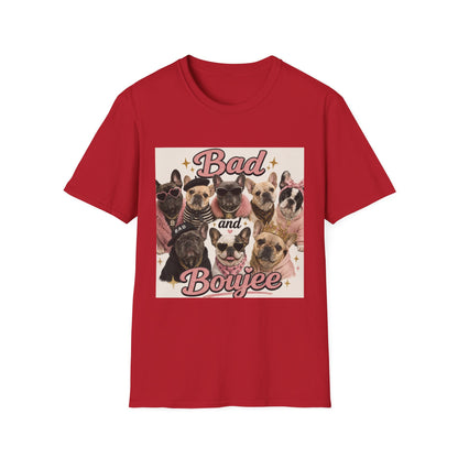 Bad and Boujee Dogs T-Shirt | Cute French Bulldog Pug Portraits