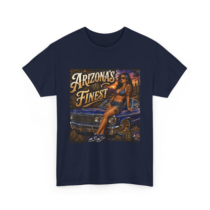 Arizona's Finest Pinup Car Tee | Lowrider, Retro Desert Vibe