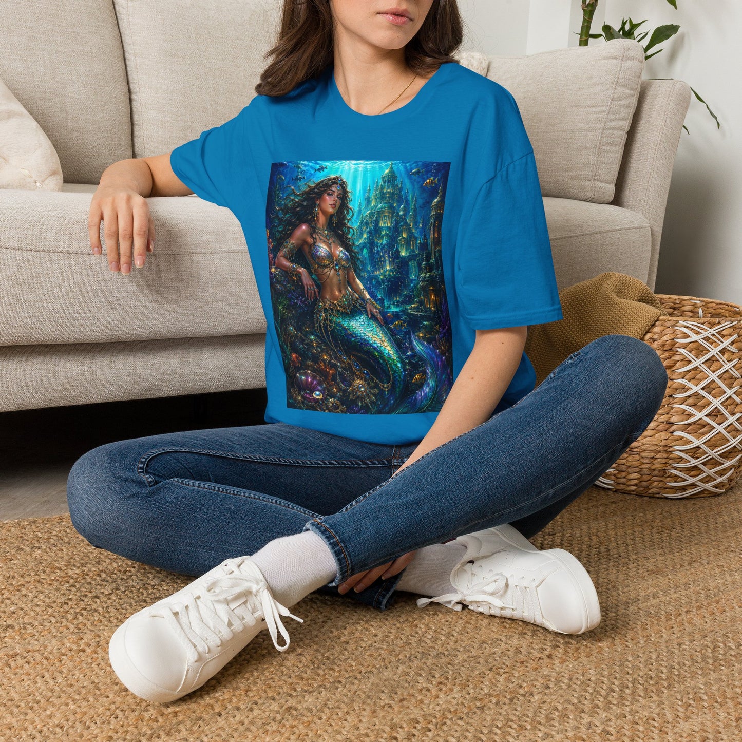 Mystical Mermaid T-Shirt | Underwater Fantasy Art