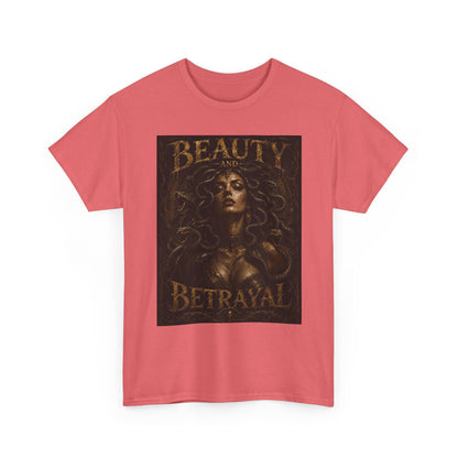 Beauty and Betrayal T-Shirt | Medusa-Inspired Portrait, Dark Mythical Art