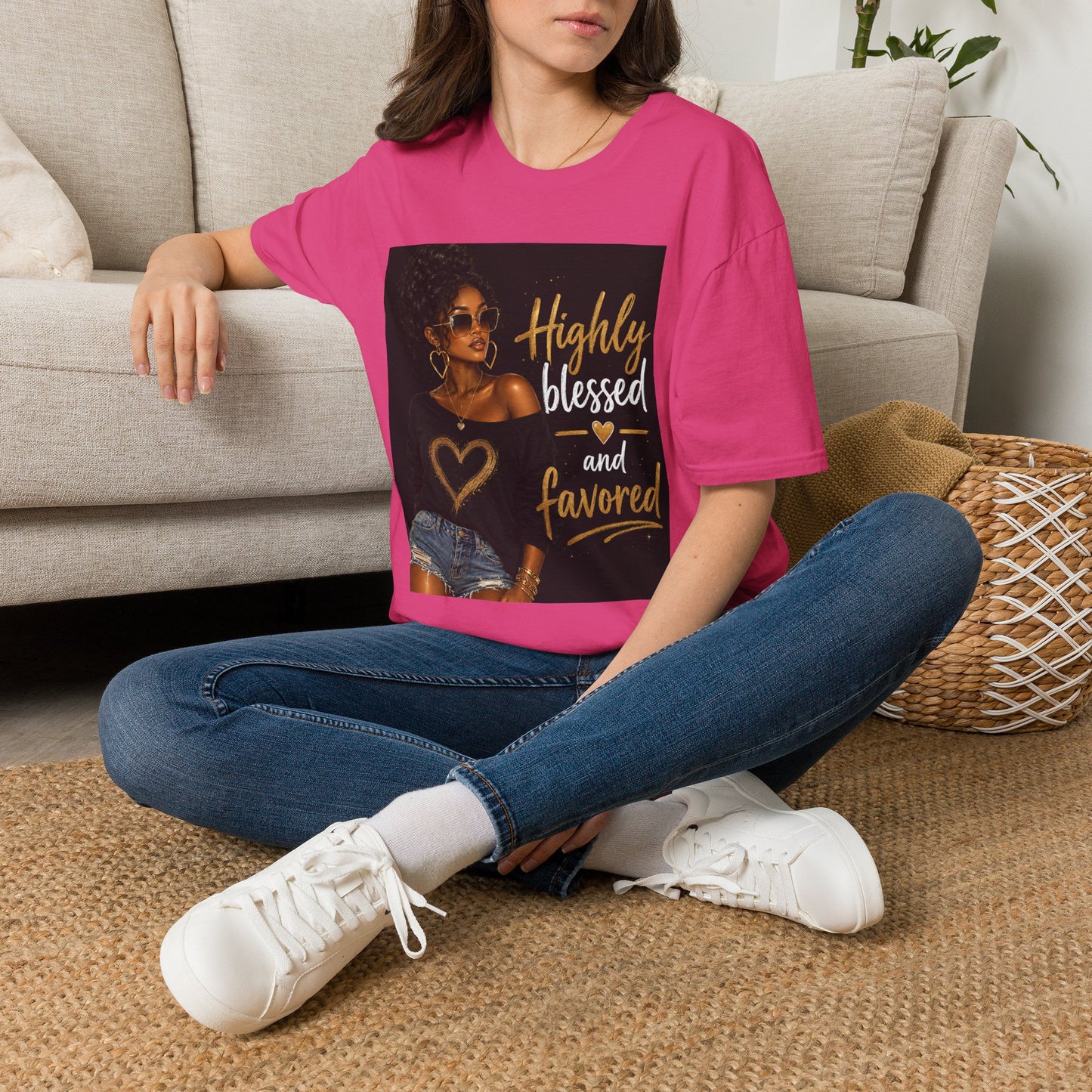 Highly Blessed and Favored T-Shirt | Inspirational Afrocentric Design