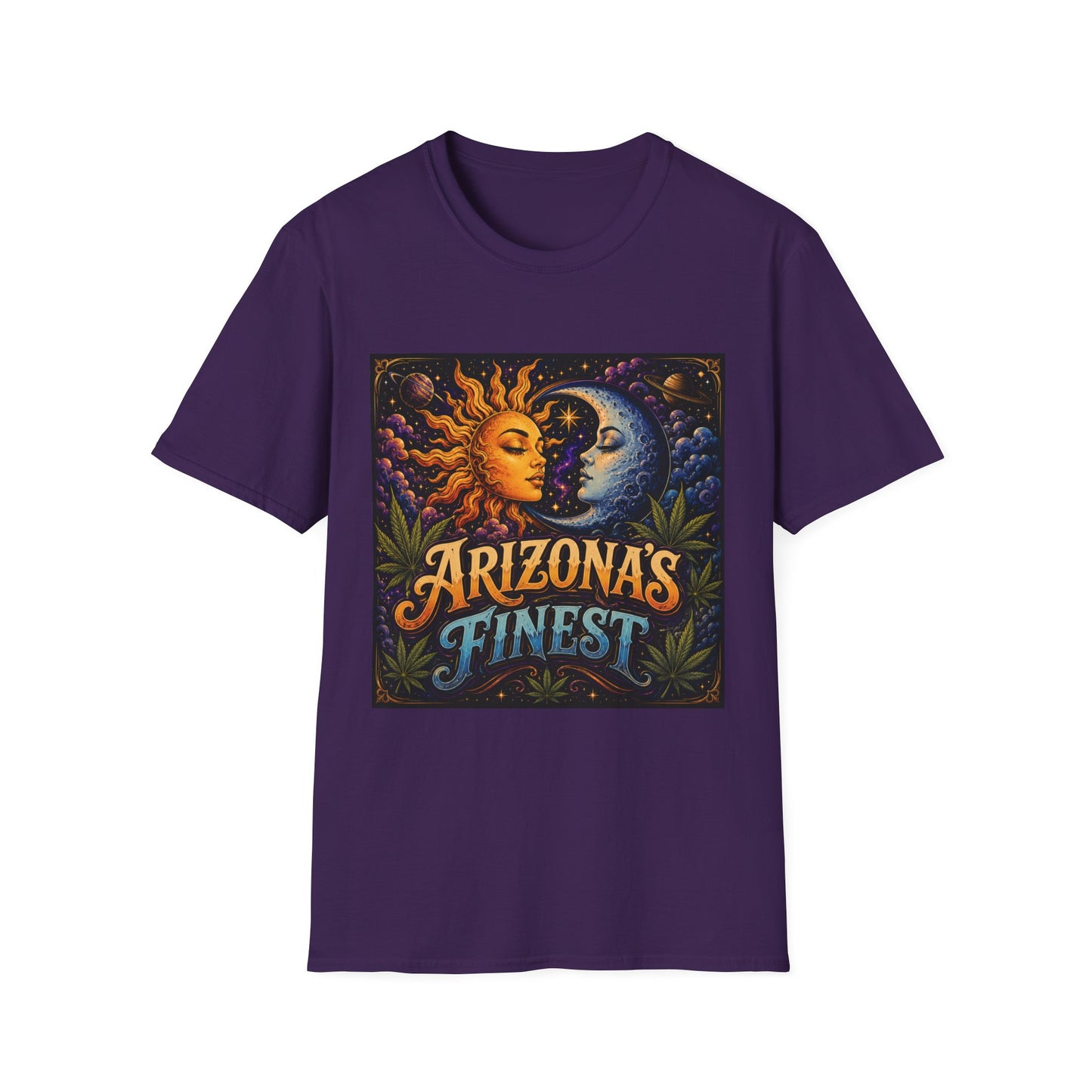 Sun and Moon Arizona's Finest T-Shirt | Celestial Sunface Moonface Tee