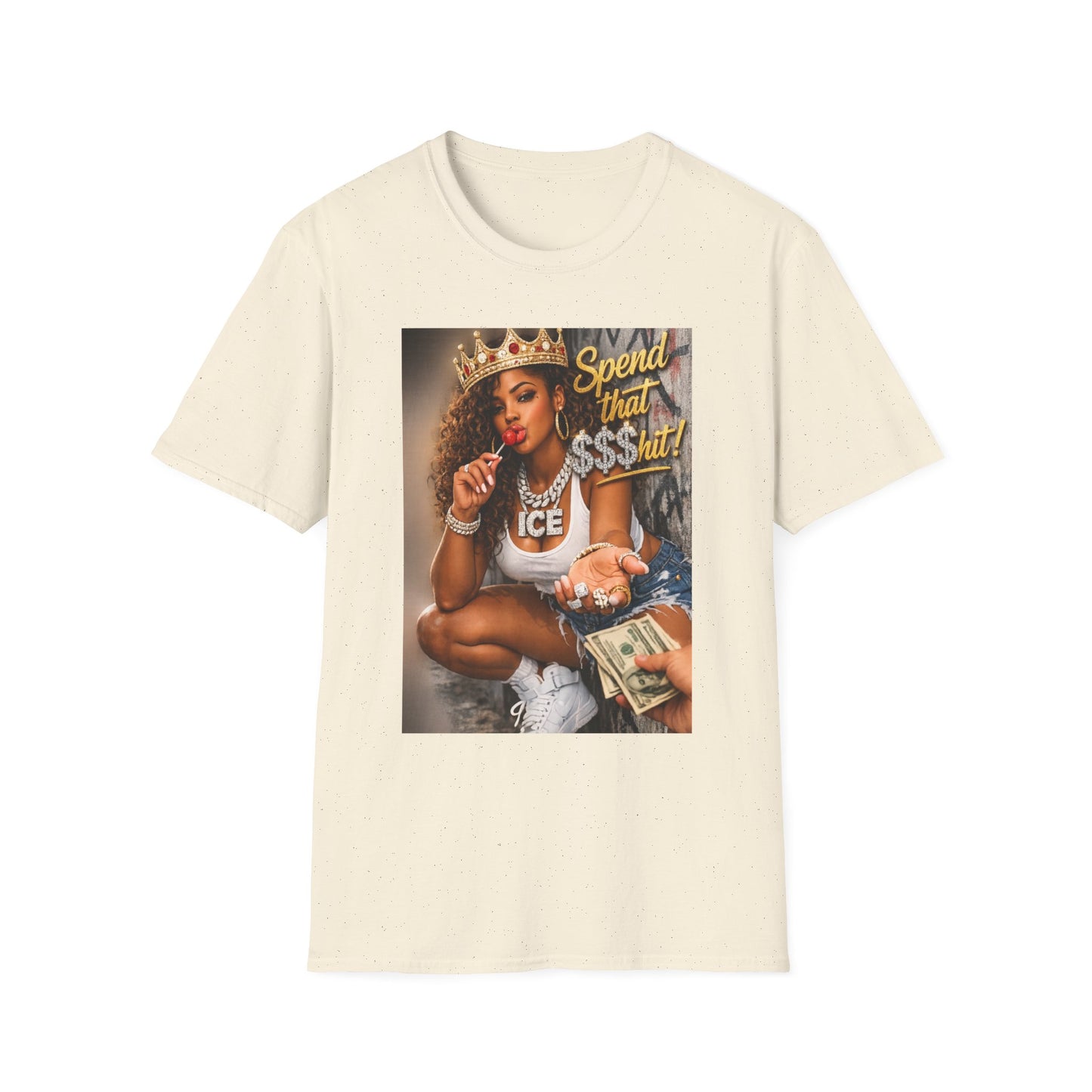 Spend That $Hit! T-Shirt | Queen Crown Graphic, Money Bling Design