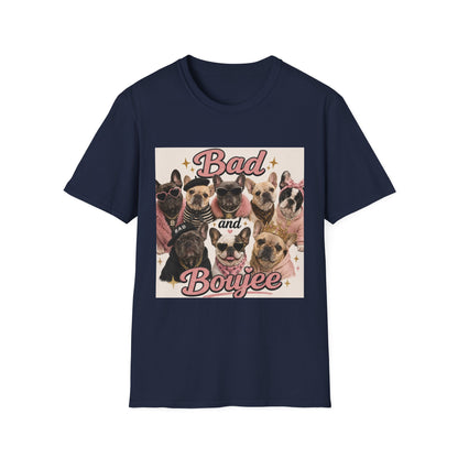 Bad and Boujee Dogs T-Shirt | Cute French Bulldog Pug Portraits
