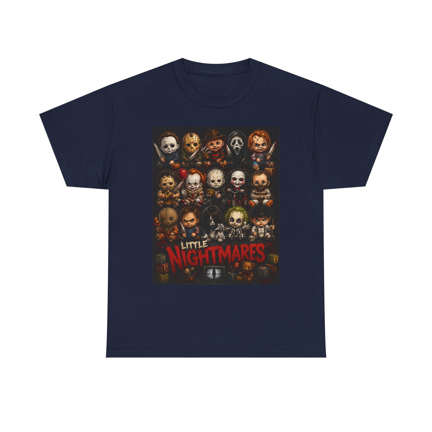 Little Nightmares characters T-Shirt | Horror Movie Collage Tee