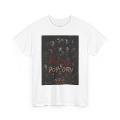Blood & Popcorn Horror T-Shirt | Movie Night Thriller Tee