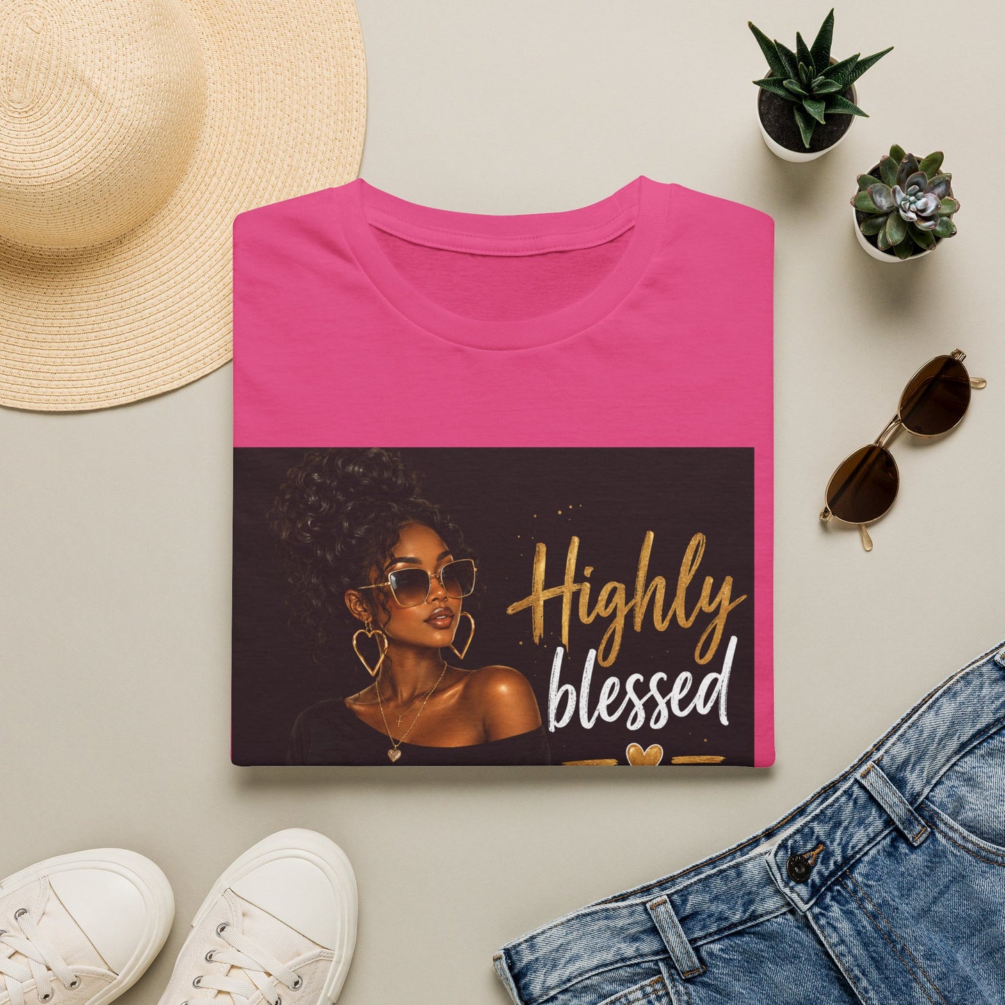 Highly Blessed and Favored T-Shirt | Inspirational Afrocentric Design
