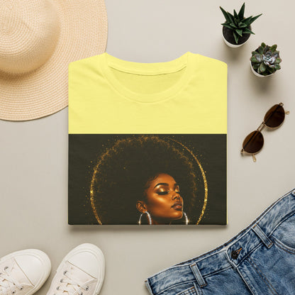 Melanated Goddess T-Shirt | Afrocentric Black Woman Art