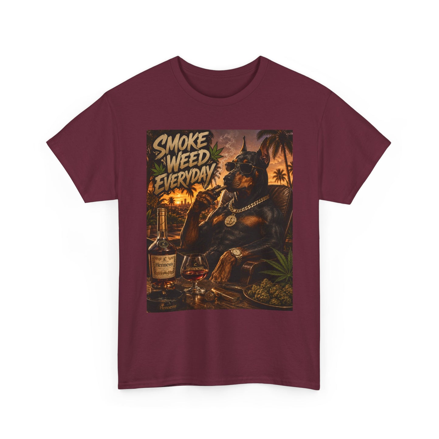 Smoke Weed Everyday T-Shirt | Smoking Crocodile Illustration, Retro Vibes