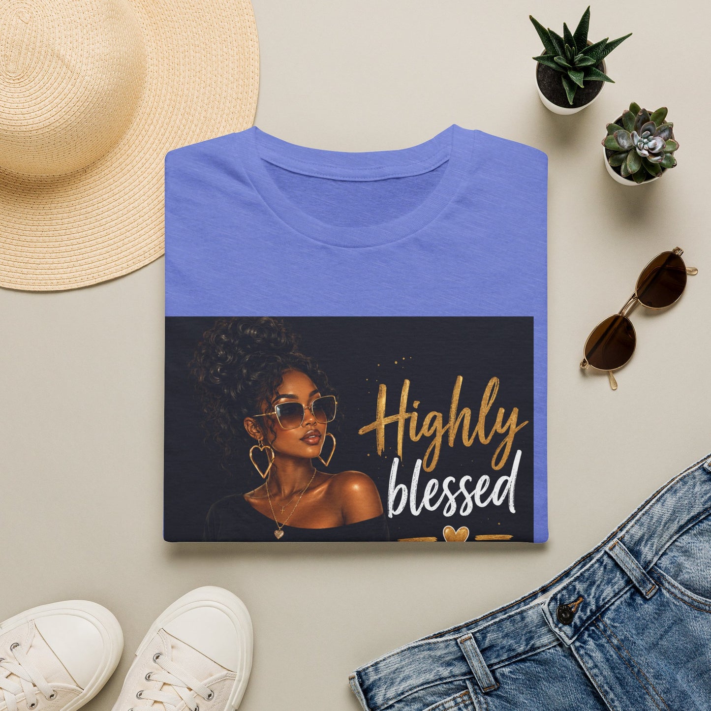 Highly Blessed and Favored T-Shirt | Inspirational Afrocentric Design