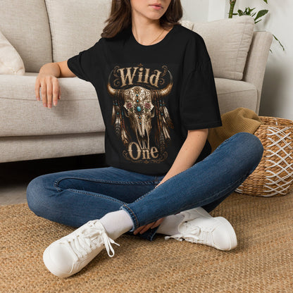 Wild One Skull Tee | Cow Skull Graphic T-Shirt, Boho Western