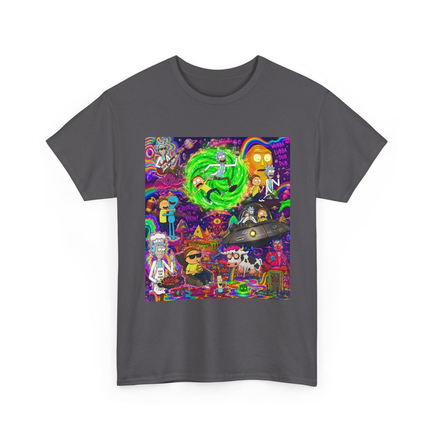 Rick and Morty Portal Collage T-Shirt | Sci-Fi Cartoon Pop Art Tee