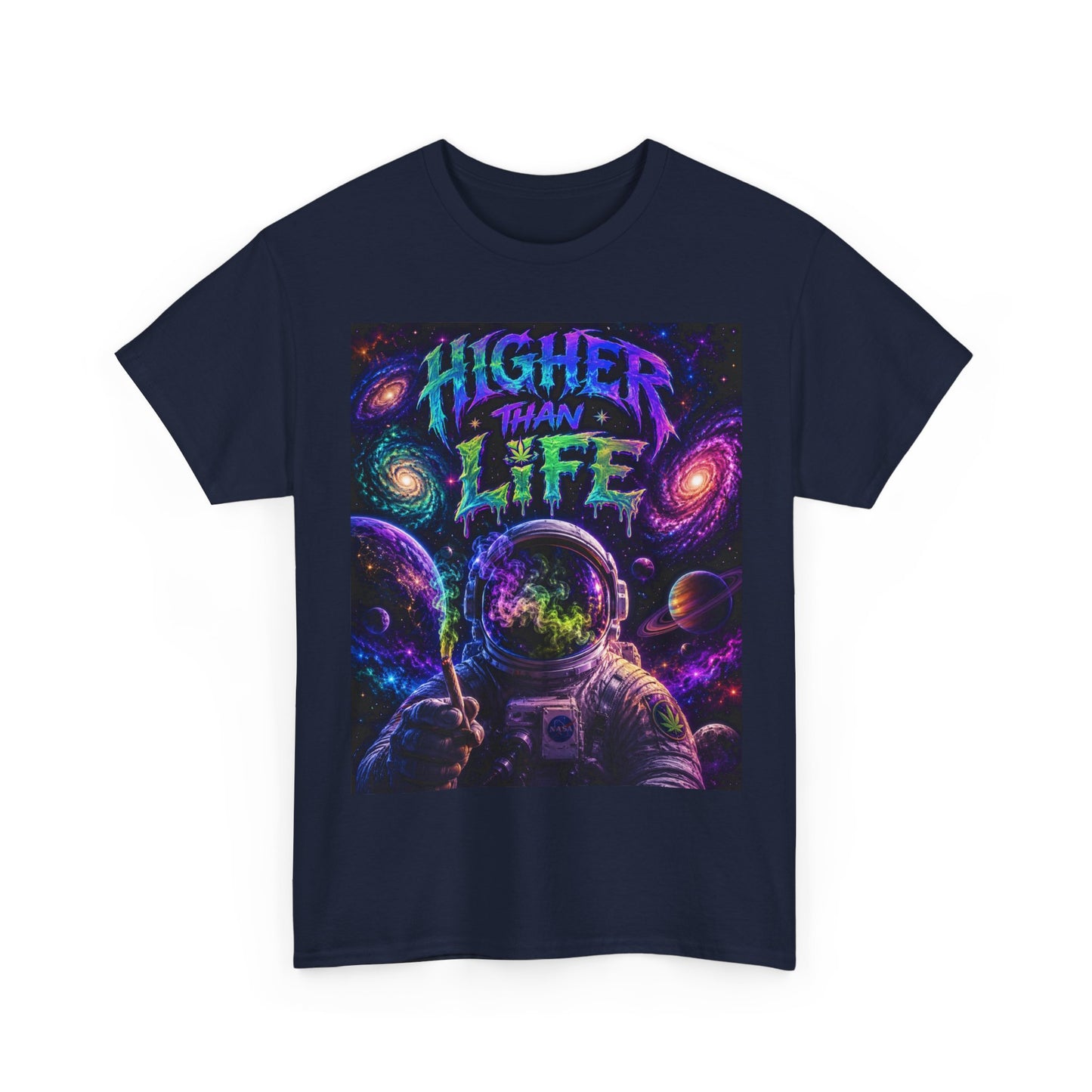 Higher Than Life Astronaut Tee | Psychedelic Space Graphic T-Shirt