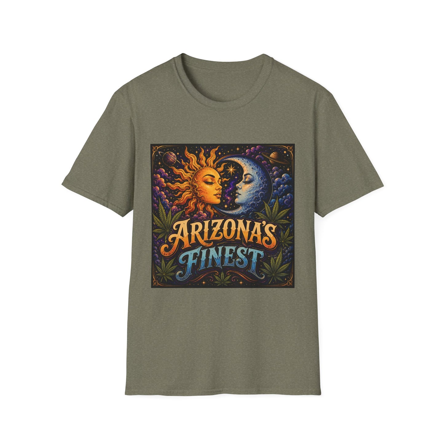Sun and Moon Arizona's Finest T-Shirt | Celestial Sunface Moonface Tee