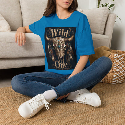 Wild One Skull Tee | Cow Skull Graphic T-Shirt, Boho Western