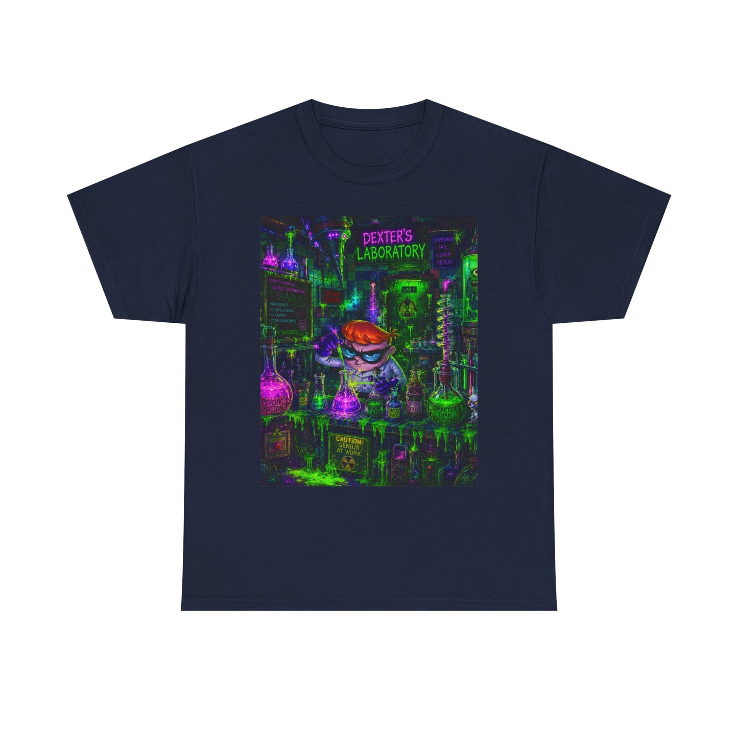Mad Scientist tee | Lab Art T-Shirt, Neon Vaporwave Skate Lab