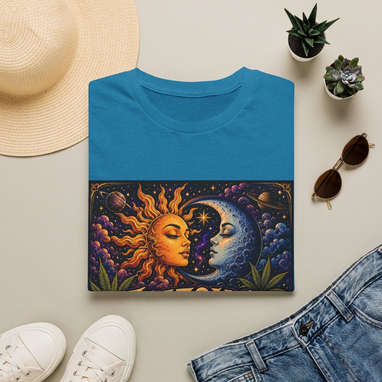 Sun and Moon Arizona's Finest T-Shirt | Celestial Sunface Moonface Tee