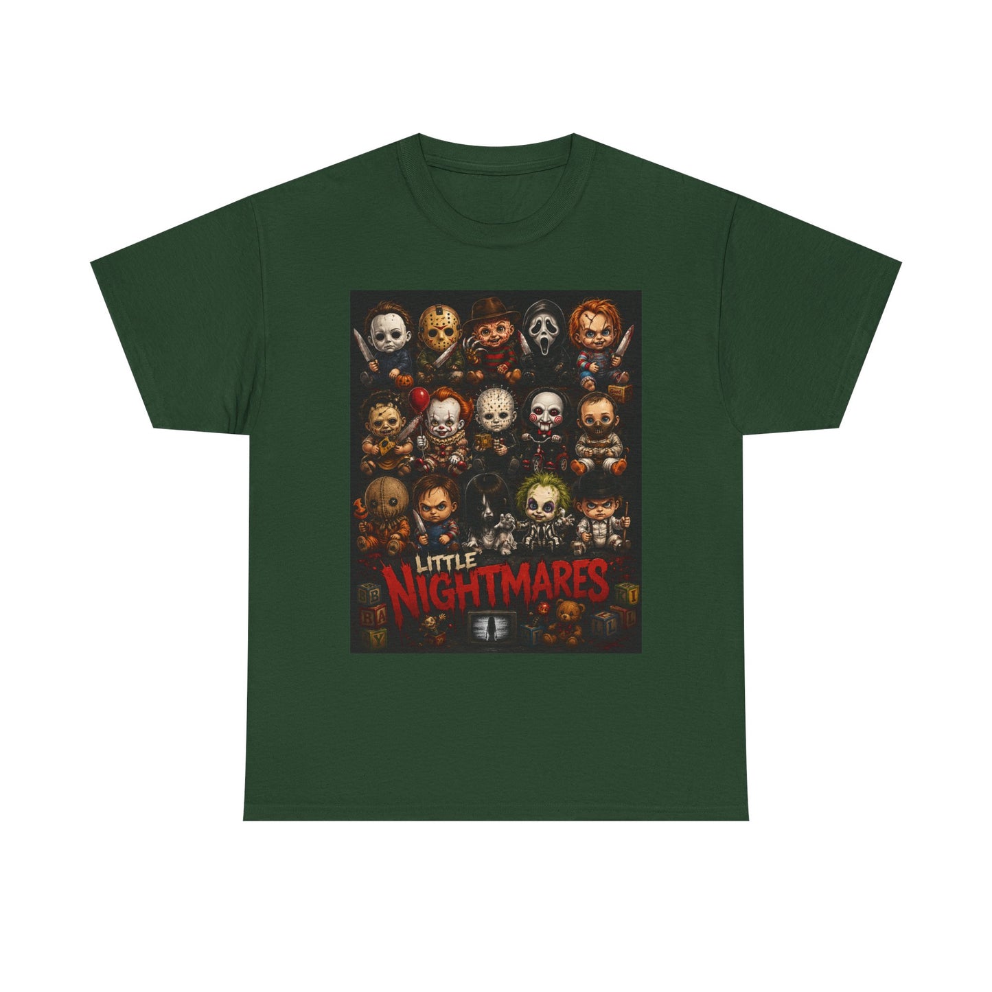 Little Nightmares characters T-Shirt | Horror Movie Collage Tee