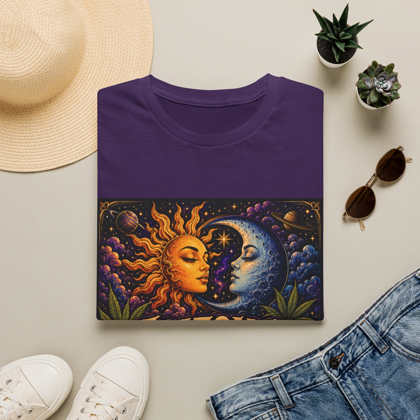 Sun and Moon Arizona's Finest T-Shirt | Celestial Sunface Moonface Tee