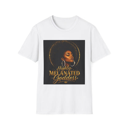 Melanated Goddess T-Shirt | Afrocentric Black Woman Art