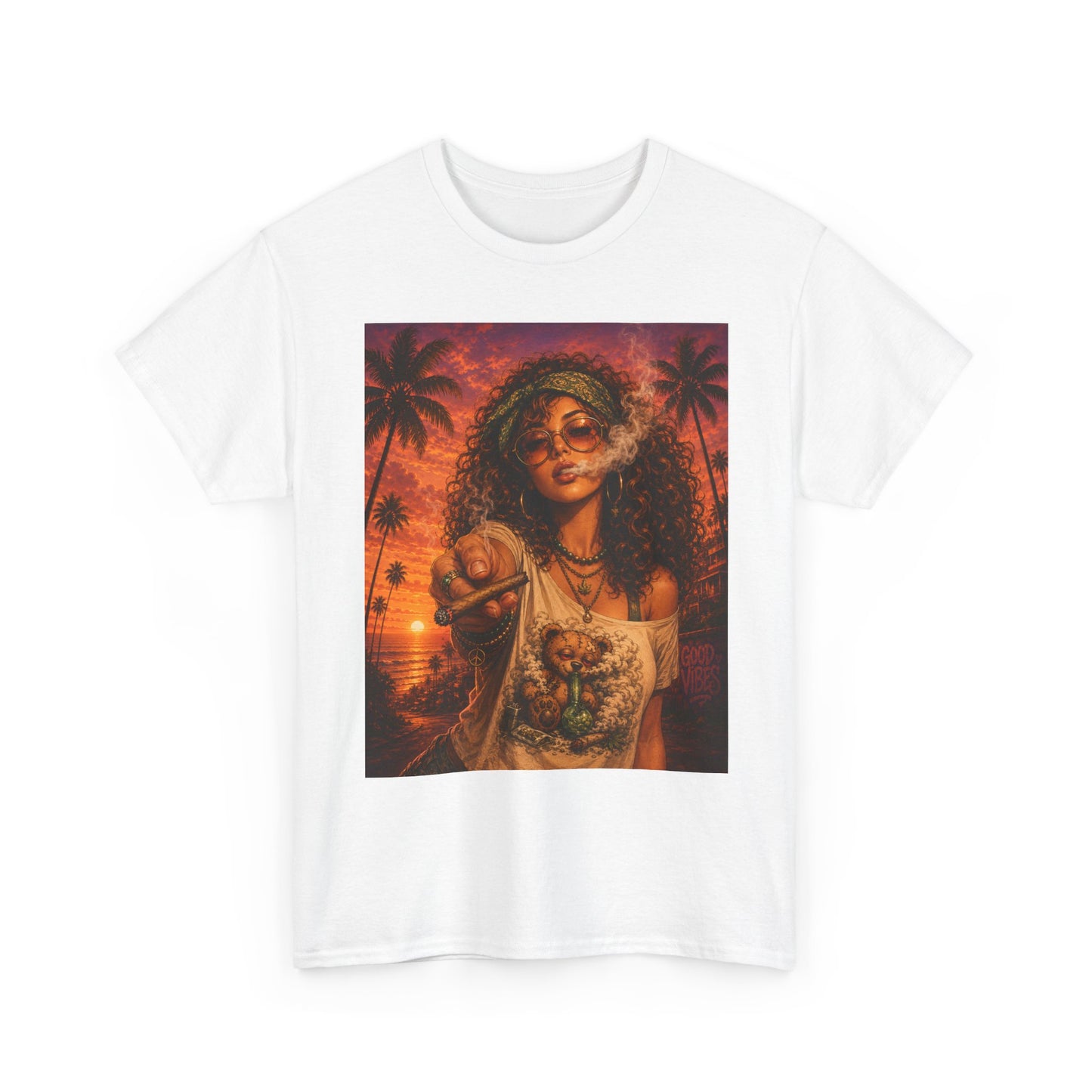Sunset Bae Tee | Retro Hawaiian Palm Beach Vibes
