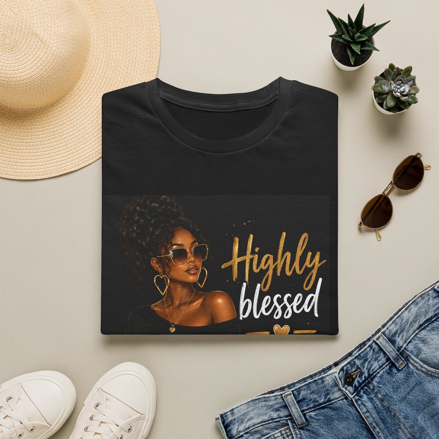 Highly Blessed and Favored T-Shirt | Inspirational Afrocentric Design