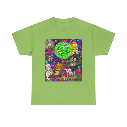 Rick and Morty Portal Collage T-Shirt | Sci-Fi Cartoon Pop Art Tee
