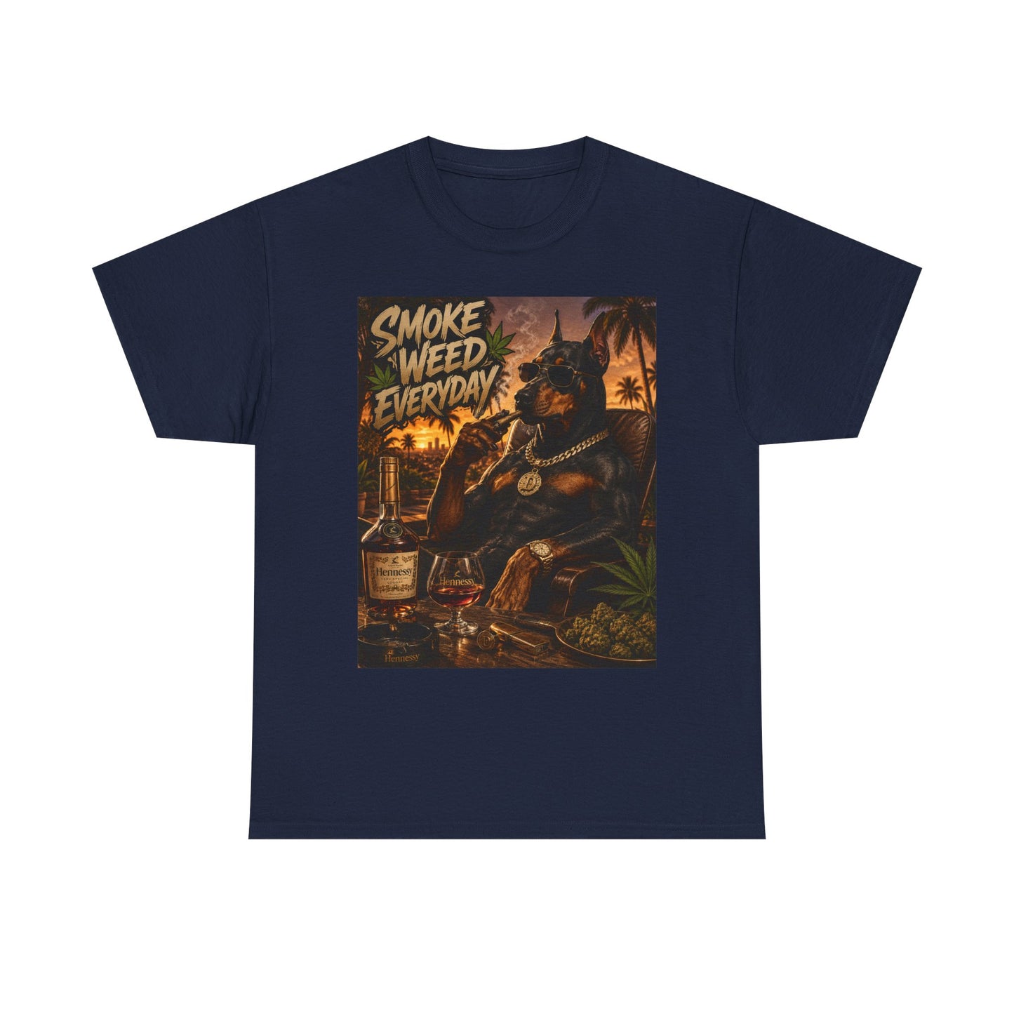Smoke Weed Everyday T-Shirt | Smoking Crocodile Illustration, Retro Vibes