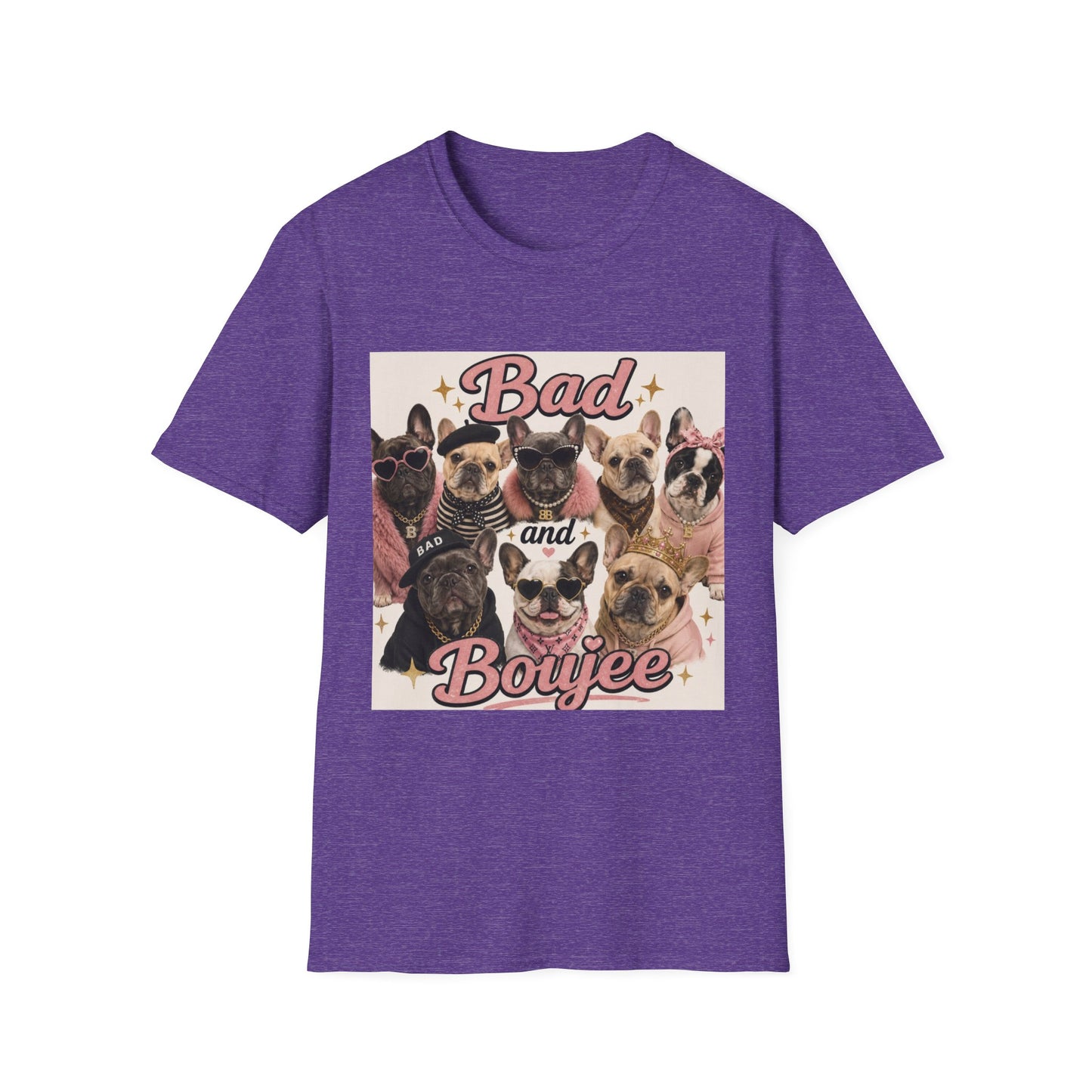 Bad and Boujee Dogs T-Shirt | Cute French Bulldog Pug Portraits