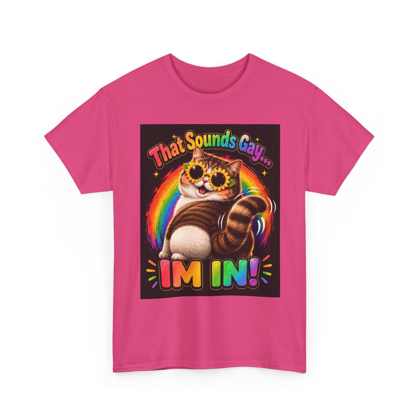That Sounds Gay I'm In T-Shirt | Rainbow Cat Pride Tee