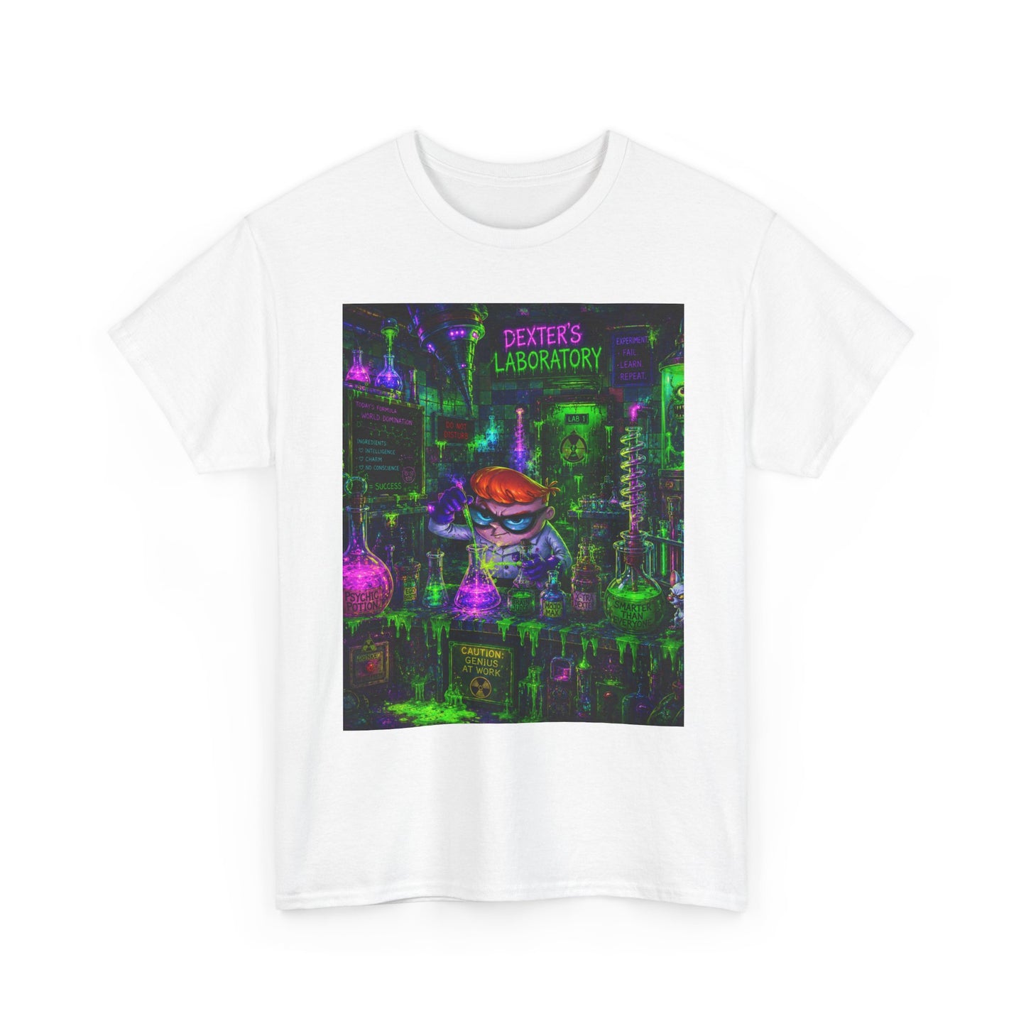 Mad Scientist tee | Lab Art T-Shirt, Neon Vaporwave Skate Lab