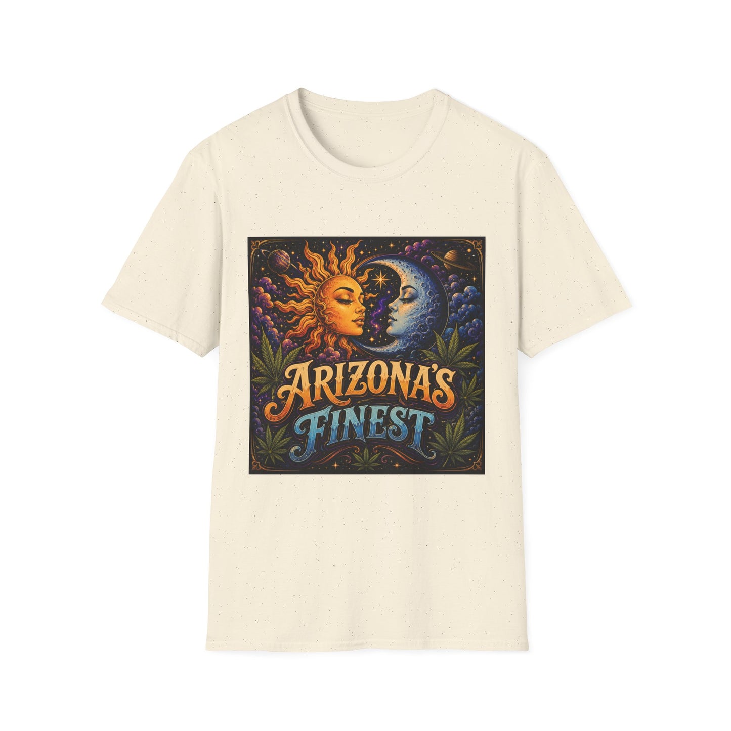 Sun and Moon Arizona's Finest T-Shirt | Celestial Sunface Moonface Tee