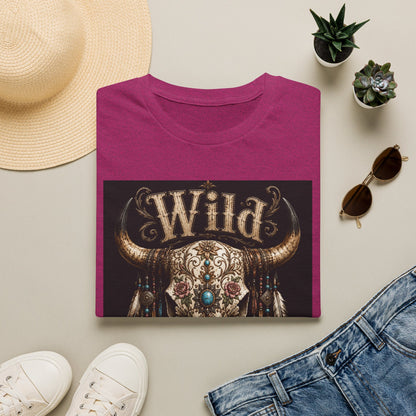 Wild One Skull Tee | Cow Skull Graphic T-Shirt, Boho Western