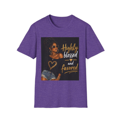Highly Blessed and Favored T-Shirt | Inspirational Afrocentric Design
