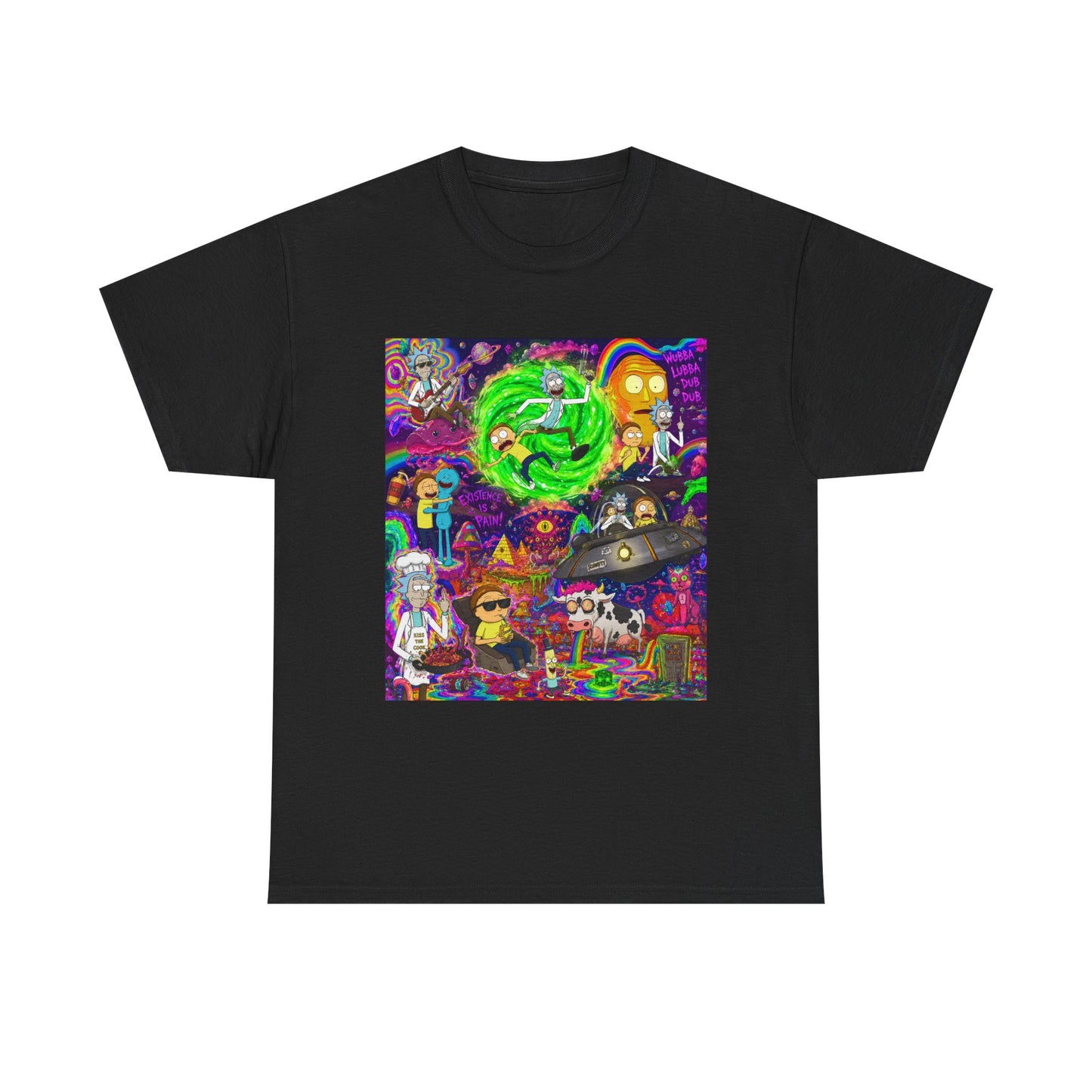 Rick and Morty Portal Collage T-Shirt | Sci-Fi Cartoon Pop Art Tee