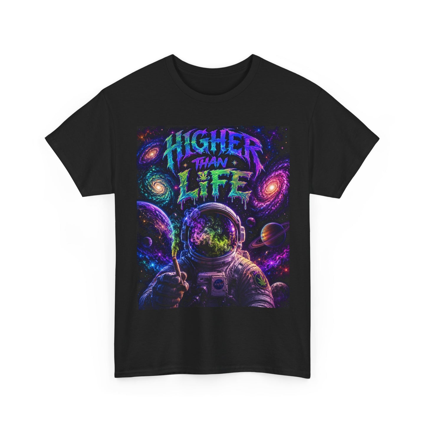 Higher Than Life Astronaut Tee | Psychedelic Space Graphic T-Shirt