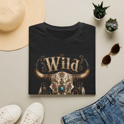 Wild One Skull Tee | Cow Skull Graphic T-Shirt, Boho Western